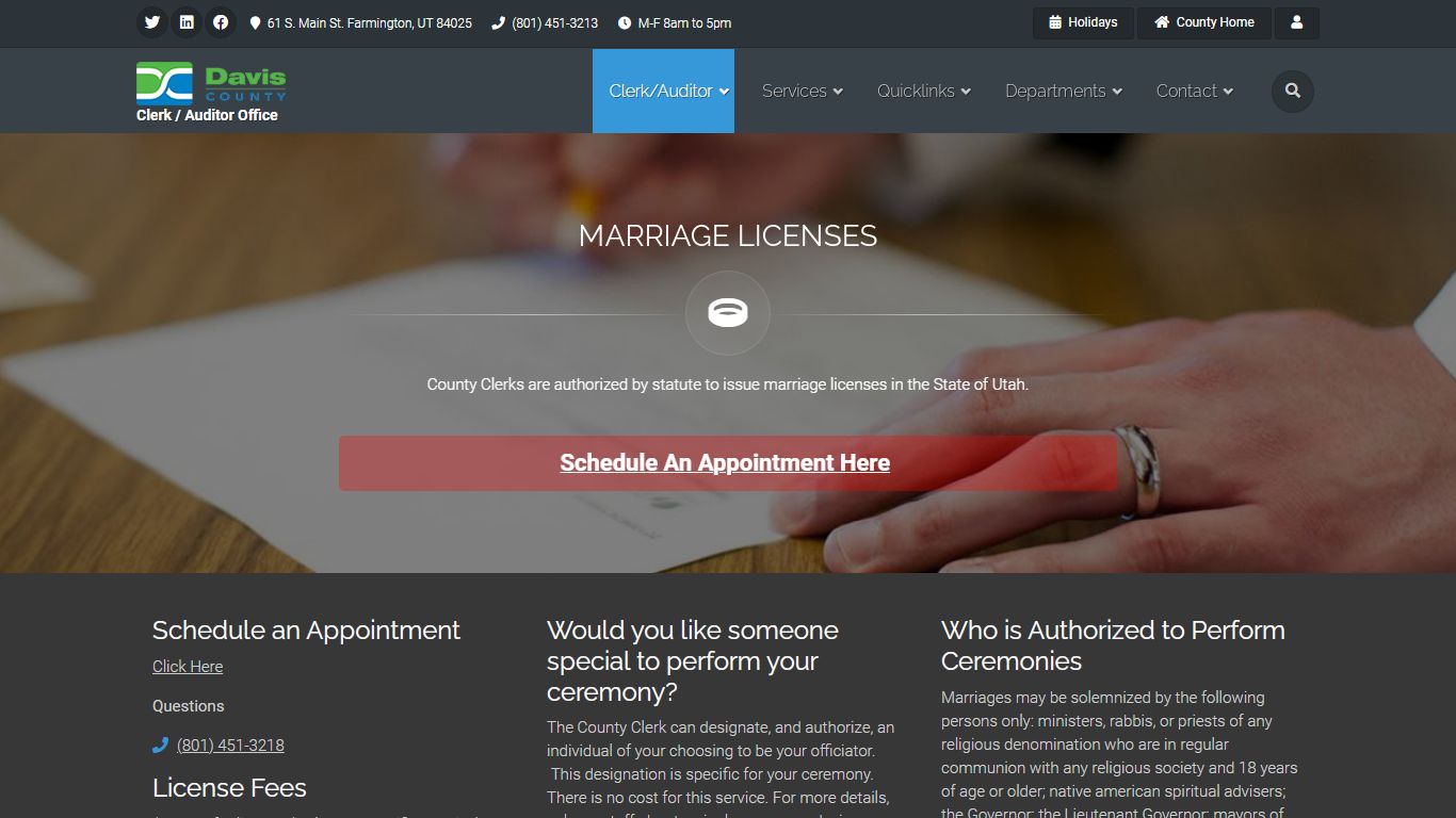 Davis County Marriage Licenses